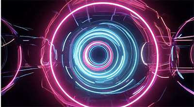 几何光线穿梭蓝白灯光酷炫动感开场舞台LED背景视频素材