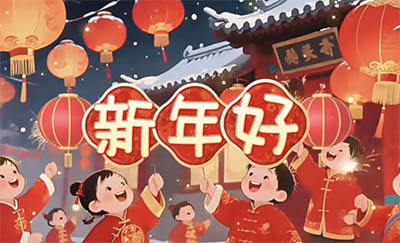 新年好 歌曲节目歌词伴奏新年过年表演舞台屏幕LED背景视频素材